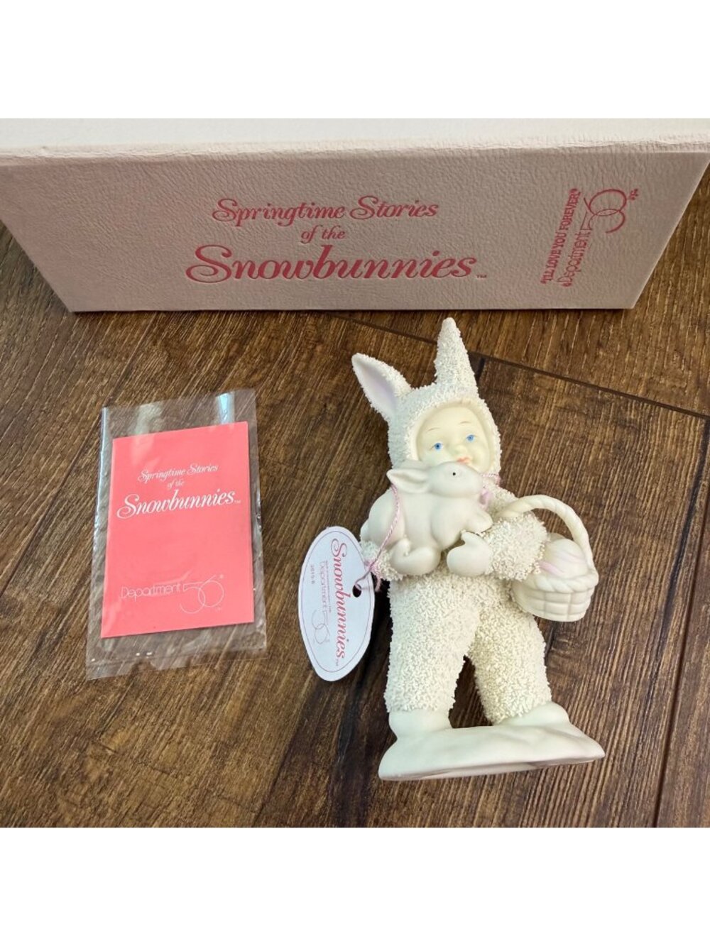 Dept. 56 Snowbunnies #2615-8 I'll Love you Forever Springtime Stories Textured P